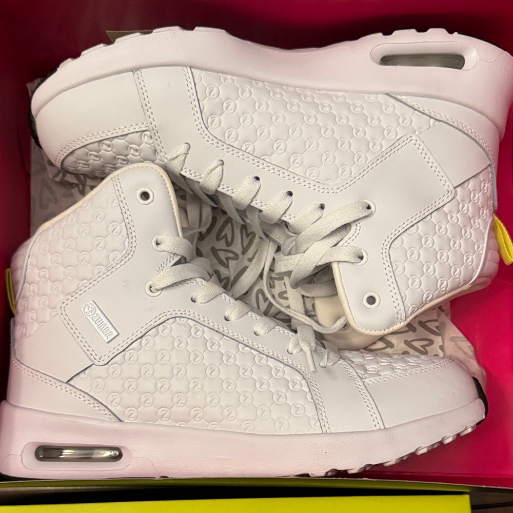 Zumba Energy Boss White High-Top Sneakers 8.5